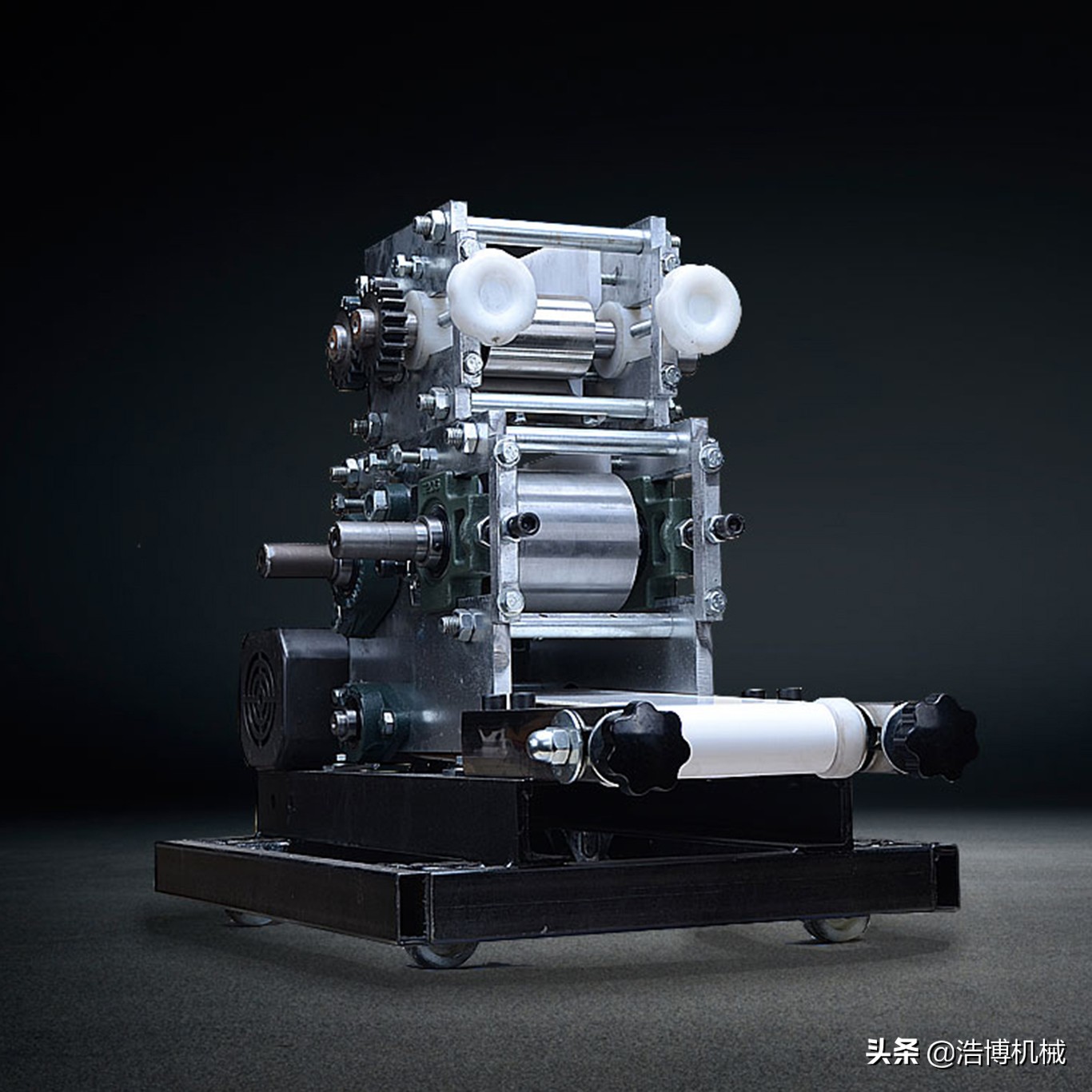 仿手工饺子皮机调试教程,自制饺子皮机械设备