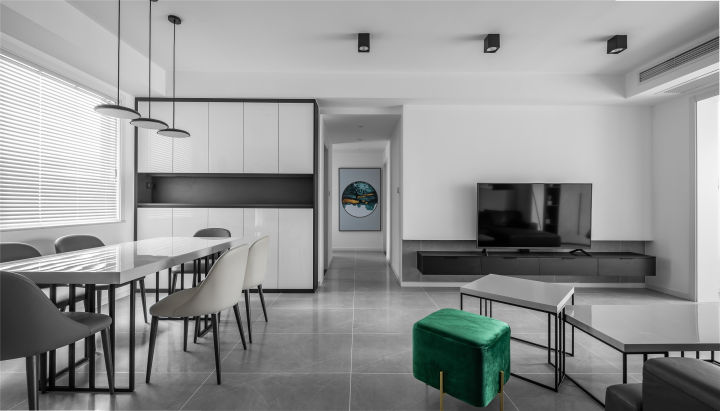 97平方酒店式小三房经济装修,极简酒店风装修小三房