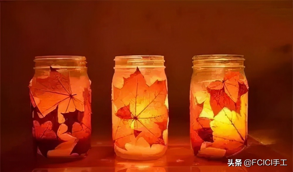 落叶手工作品创意高级感图片,落叶主题创意手工