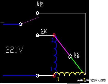 单相电机电容接线方法及工作原理,220v单相电机6根线一个电容怎么接