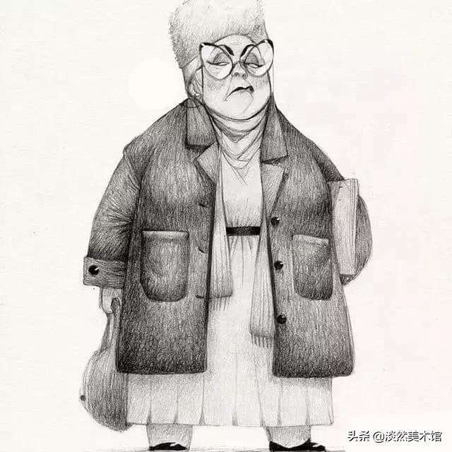 素描画原来可以这么美,素描风插画