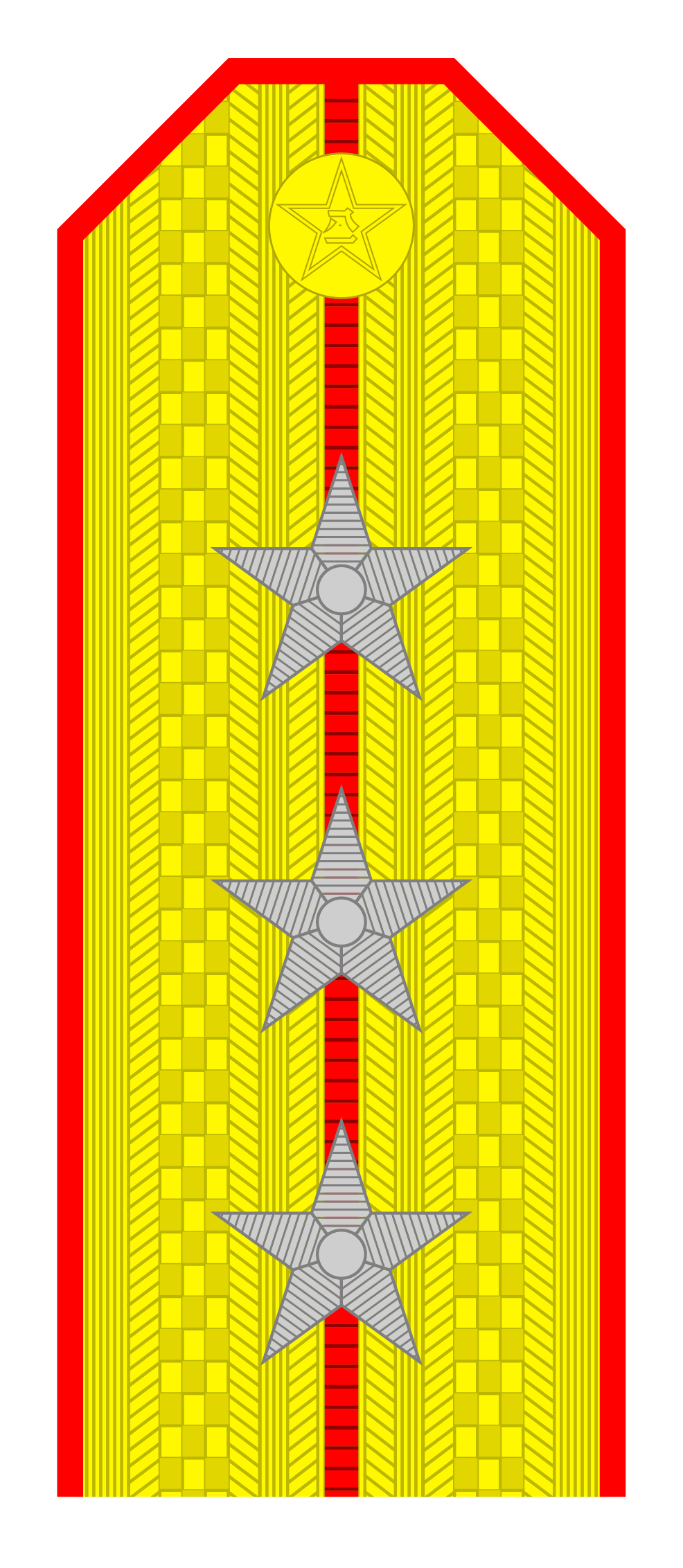 50年代解放军军衔肩章图解,55式上将军衔肩章