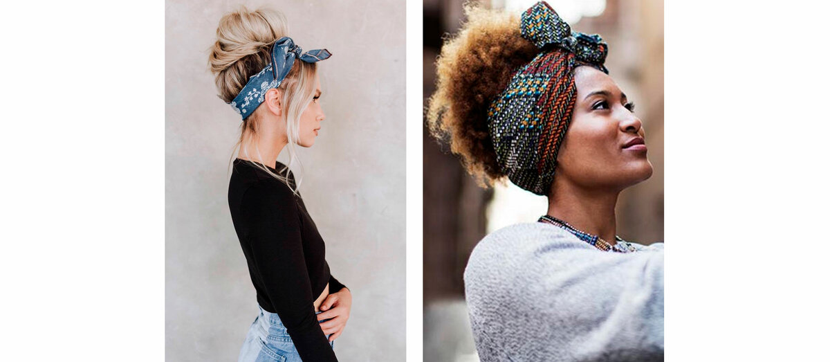 钩宽发带头巾100种图解,头巾的时尚戴法