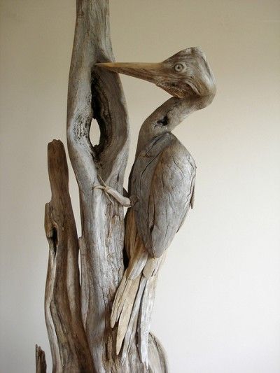 木头艺术创意作品,木头雕塑艺术品制作