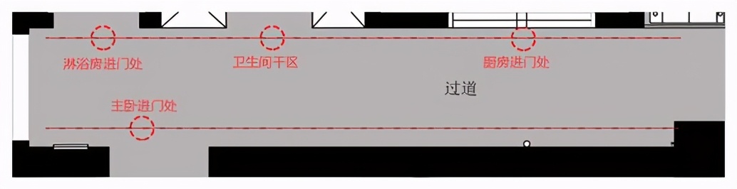 套内40平米二房一厅设计图,一体式干湿分离卫浴房