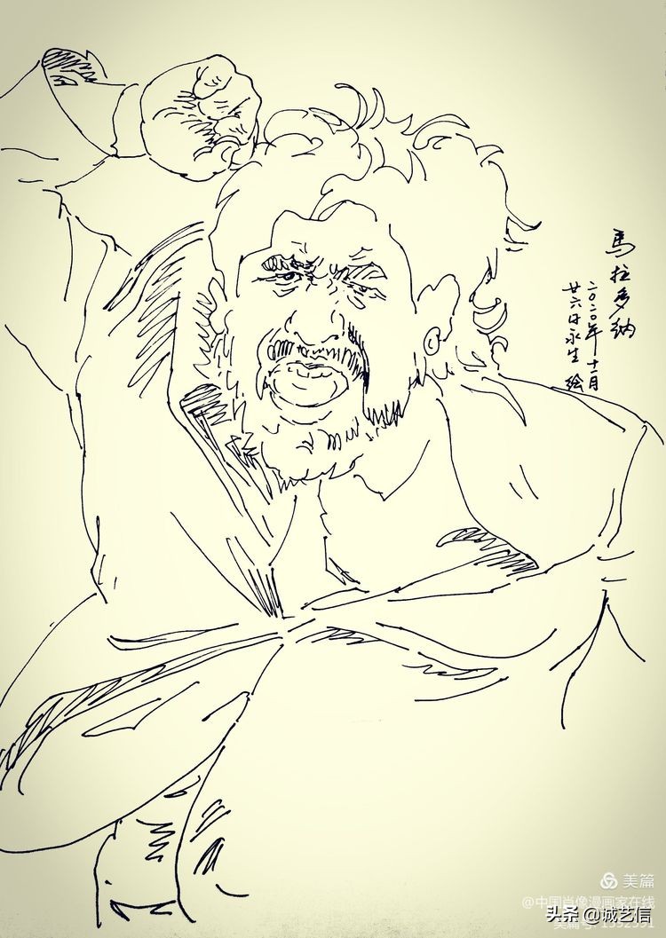 马拉多纳高清漫画壁纸,马拉多纳漫画