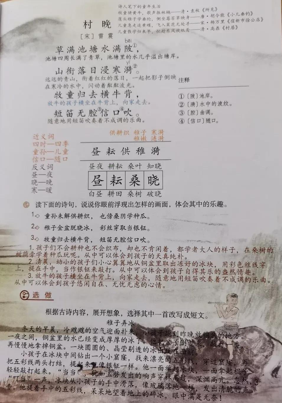 五年级下册语文第四单元笔记完整,牛奶爱面包五年级下册二单元笔记