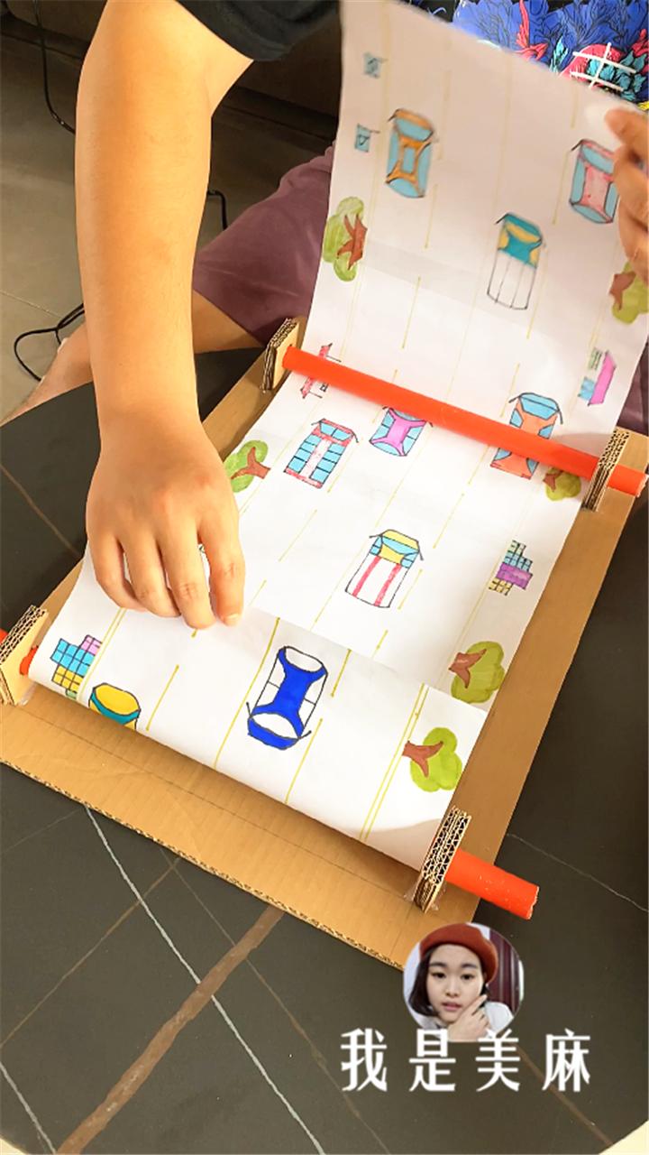 爸爸用纸板做的车,爸爸用纸箱做的变形汽车