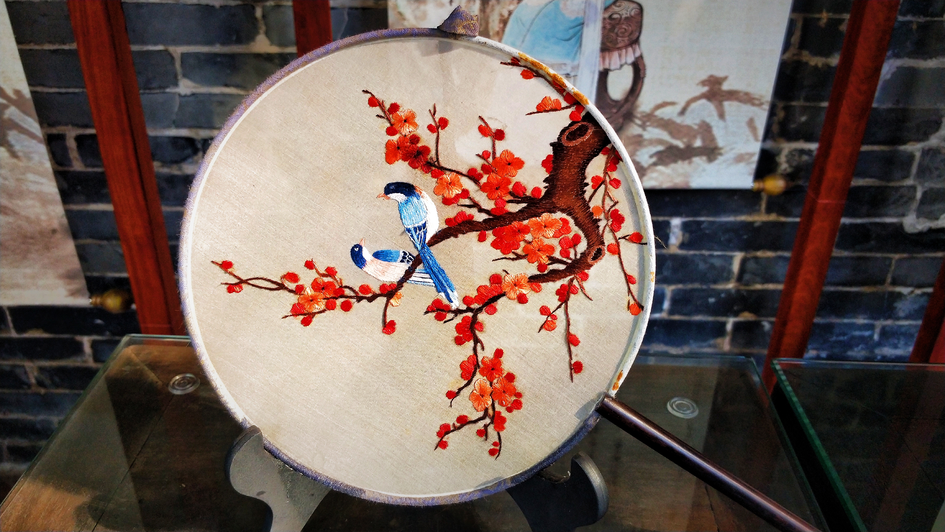 羊城八景彩色玻璃,顺德清晖园羊城八景图片