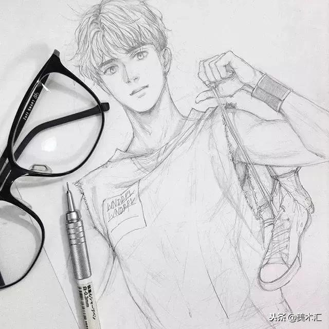 线条感十足的动漫人物,线条感很强的人物素描