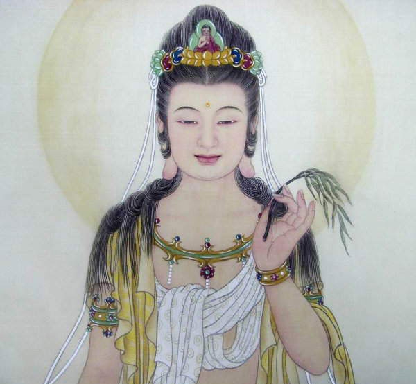 观音菩萨头上为什么是阿弥陀佛,观音菩萨头顶阿弥陀佛像