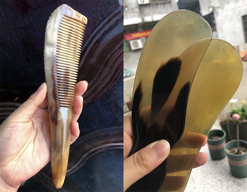 如何鉴别白水牛角梳子真假图解,白水牛牛角梳真假辨别