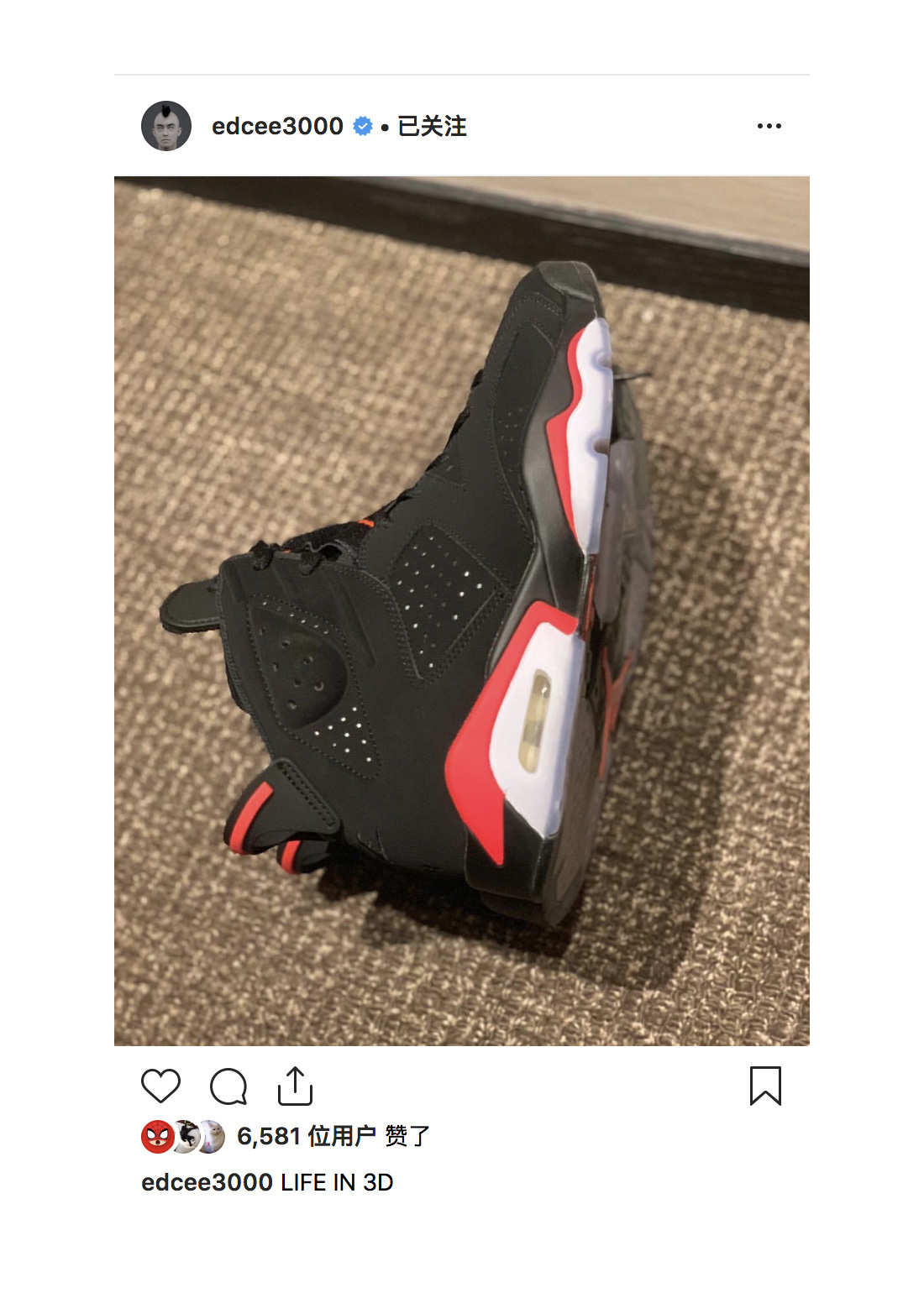 aj6黑红最新版,aj6黑红2014与2019哪个做工好