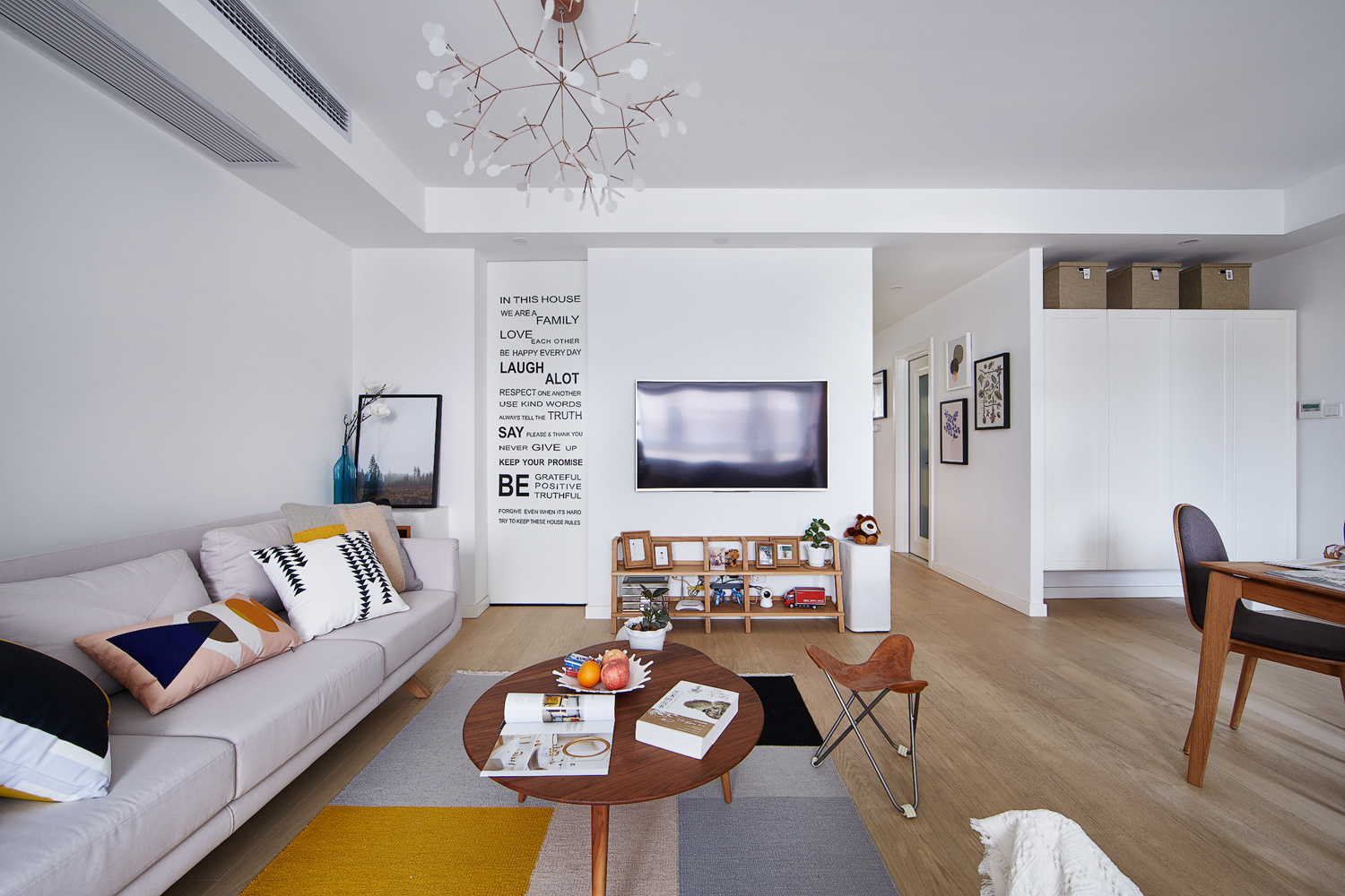 客厅一体隔墙,现在拆掉的客厅隔断怎么合理利用