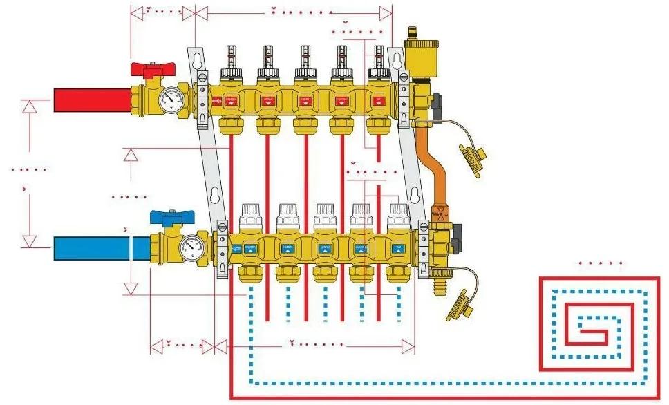 viessmann地暖分集水器怎样使用,地暖分集水器配套