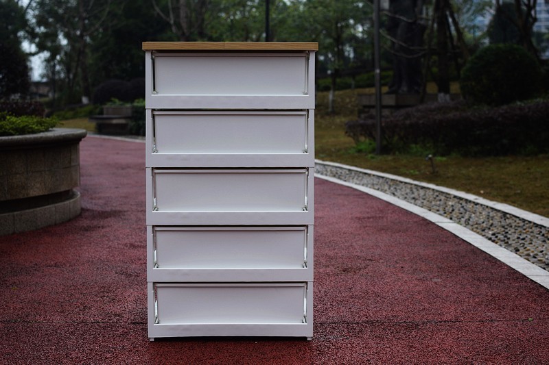 也雅可移动家用抽屉式收纳柜五层,五层渐变蓝加厚抽屉式收纳柜5层