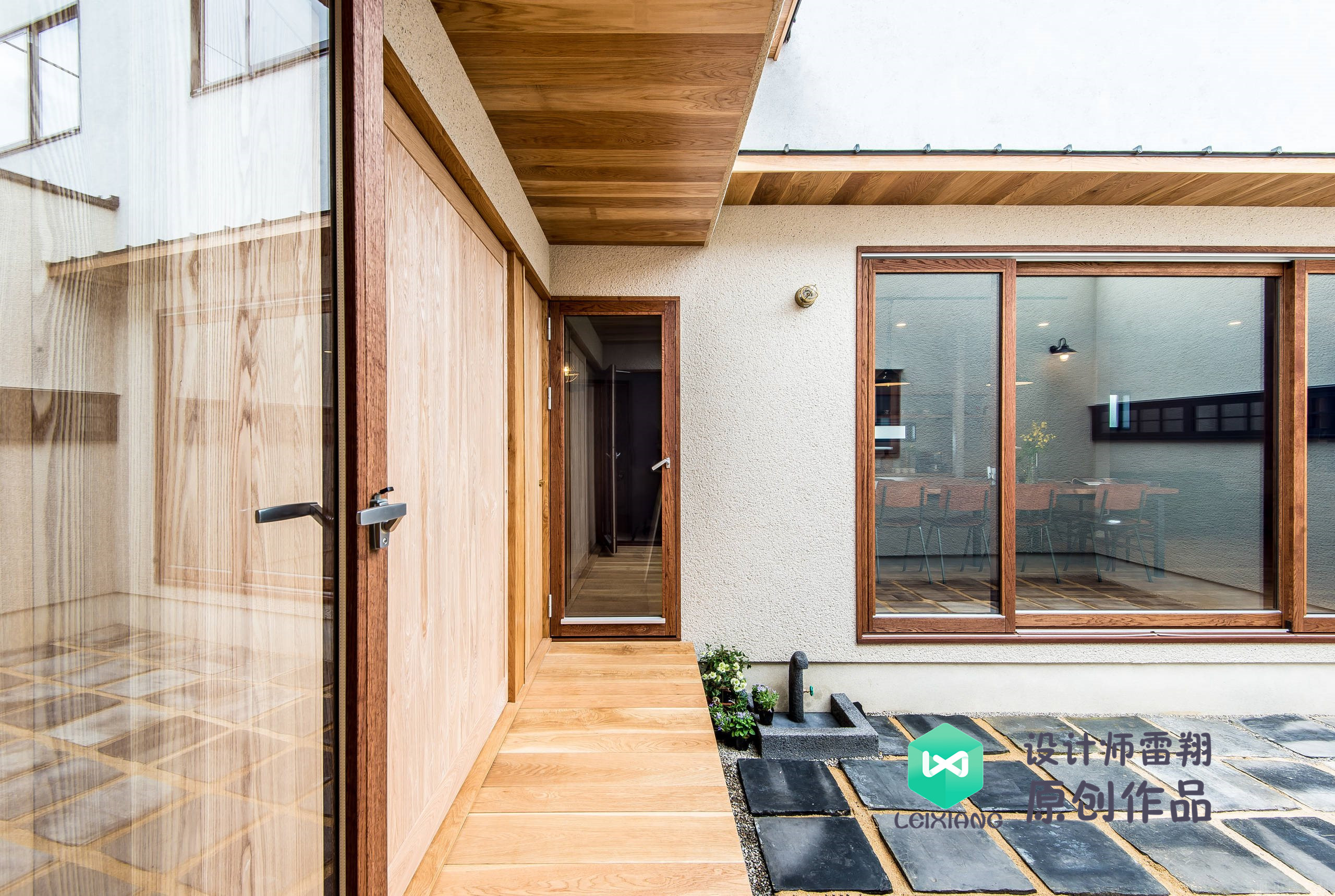 庭院防腐木颜色搭配效果图,庭院怎么铺装防腐木