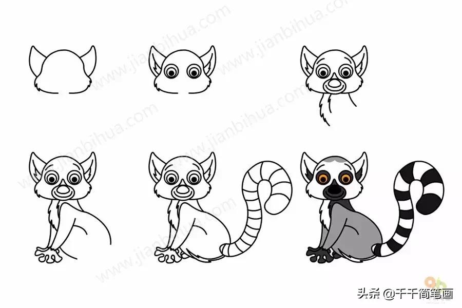 幼儿园动物的水墨画入门,儿童动物画入门简易范画