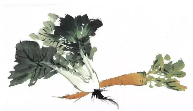 画白菜技法,3d白菜画