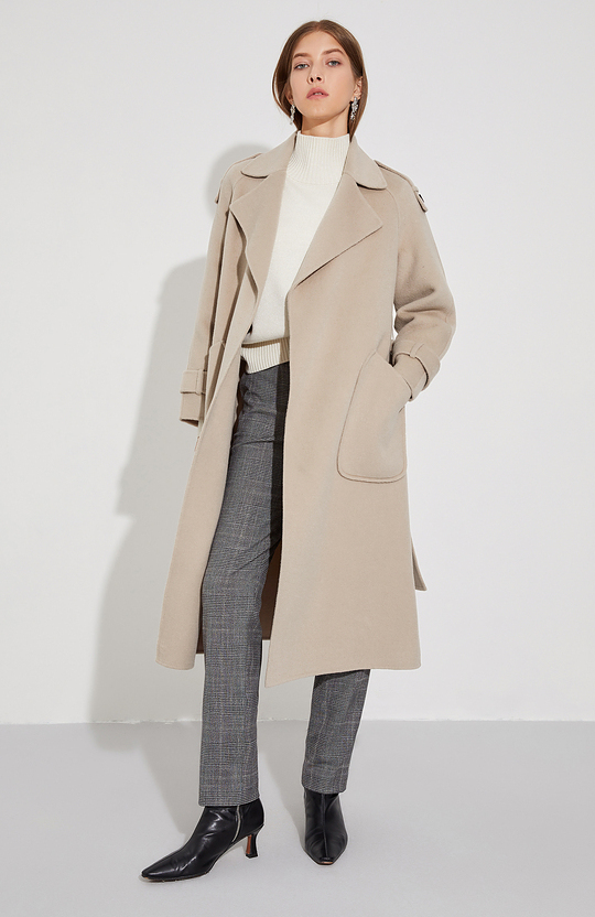 格子呢子大衣搭配女秋冬,秋冬小个子毛呢大衣搭配