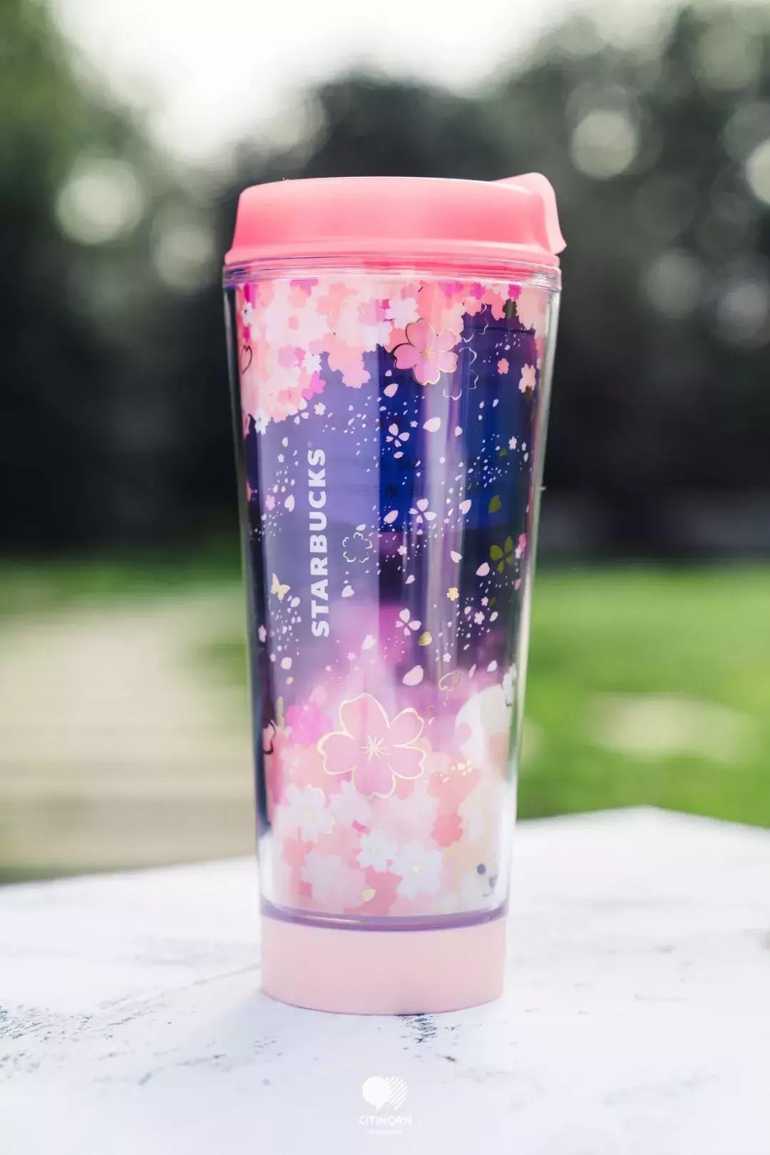 星巴克最新樱花杯,星巴克2019樱花季杯子
