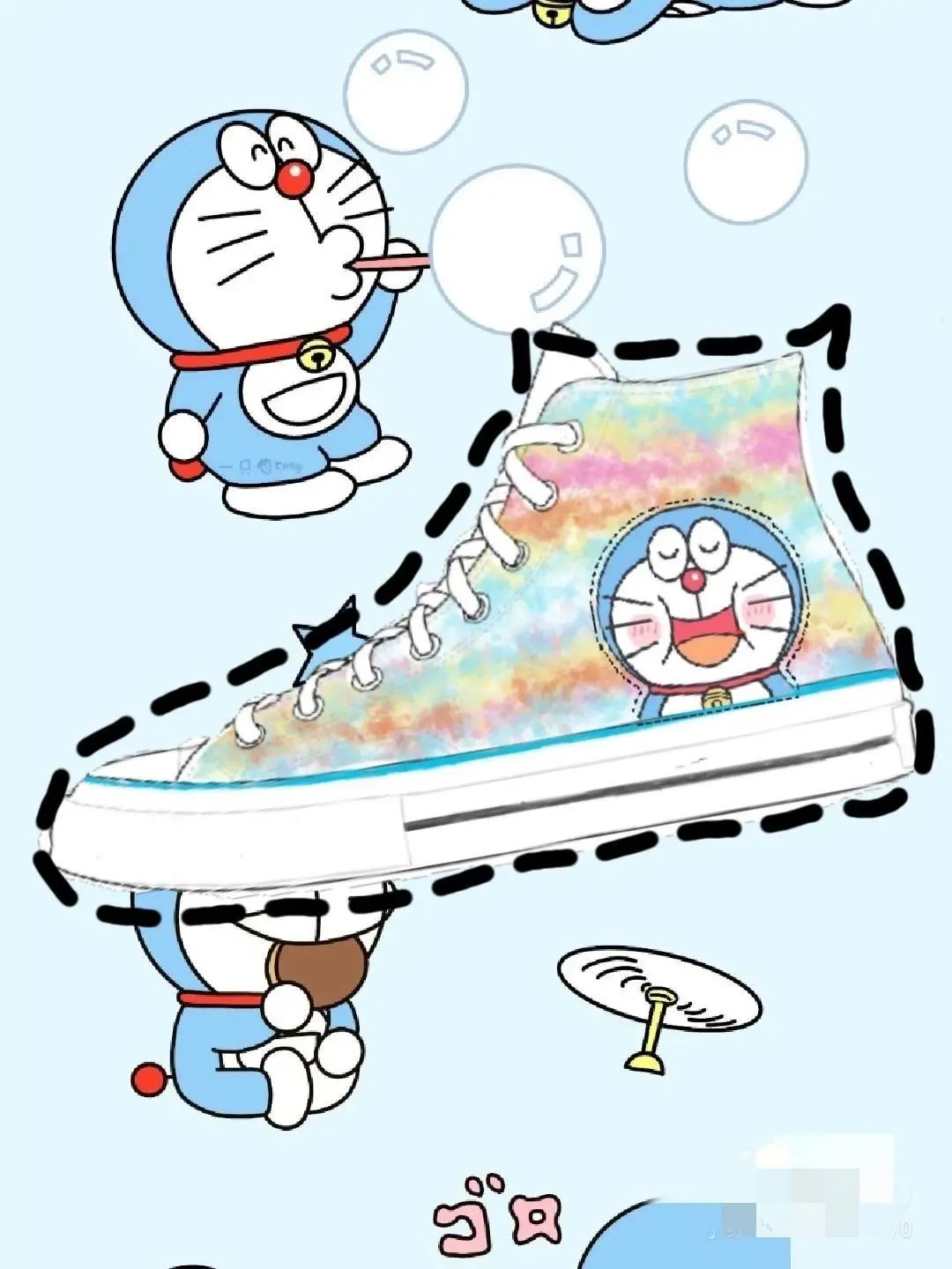 哆啦a梦联名鞋子帆布鞋,愿望成真哆啦a梦