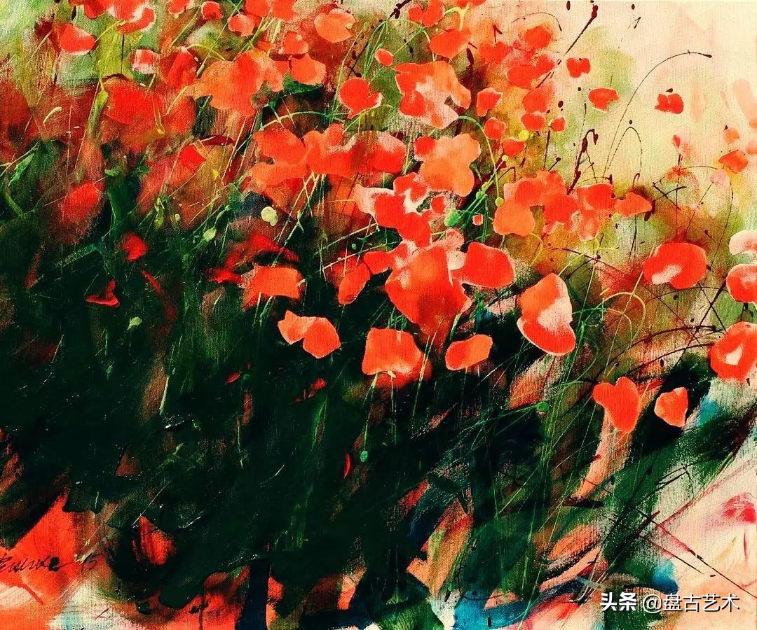 盘古文化艺术国画,盘古在宇宙中开天辟地国画