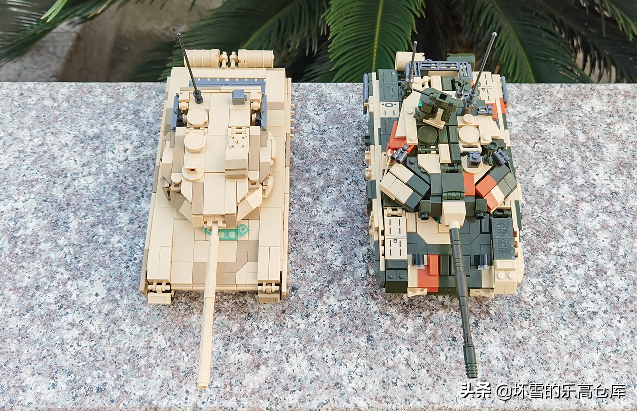 积木t90坦克带悬挂的,启蒙坦克积木虎式t90