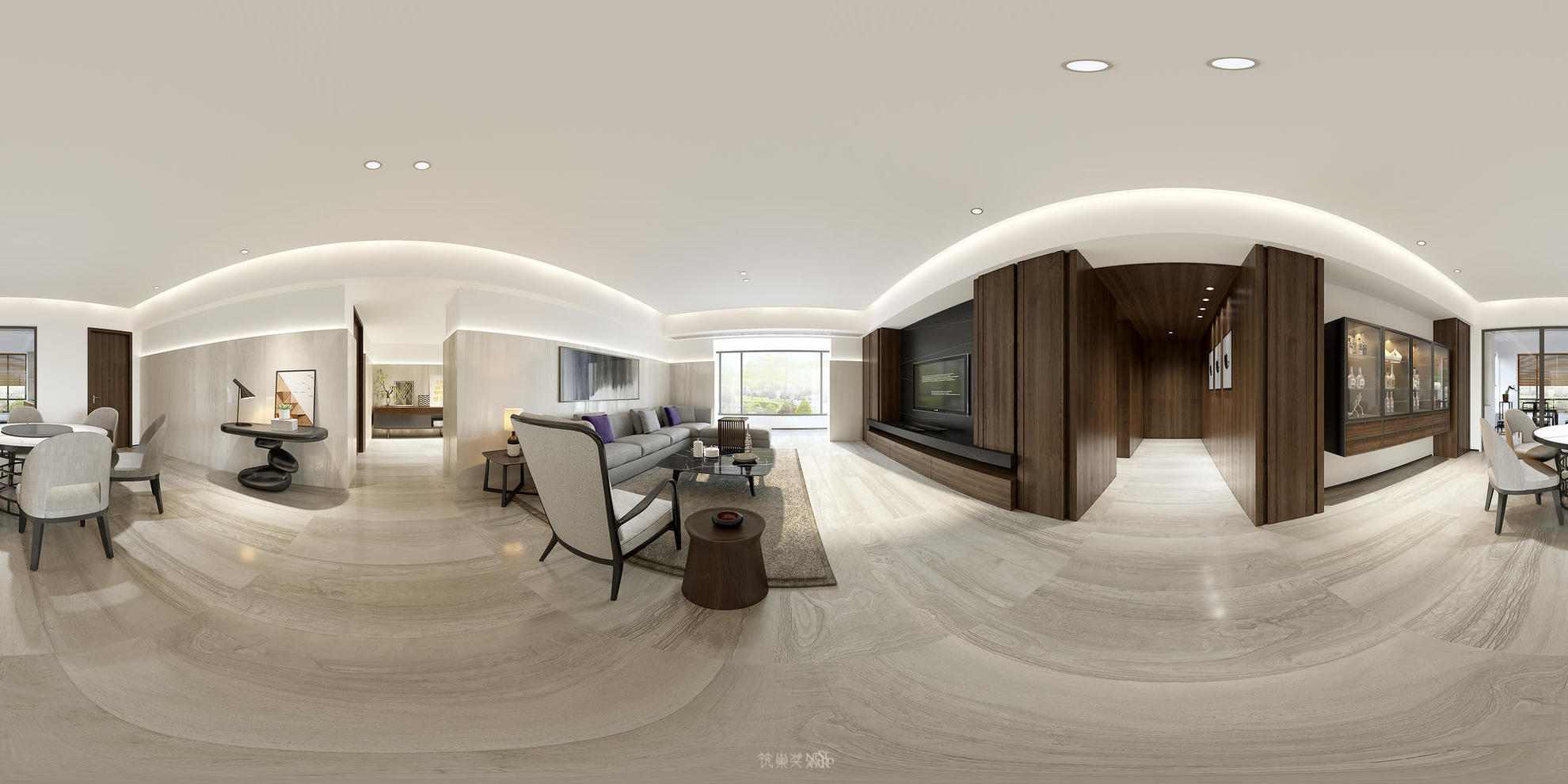 设计师梁彬：成都246㎡宁静致雅，黑与白交错空间