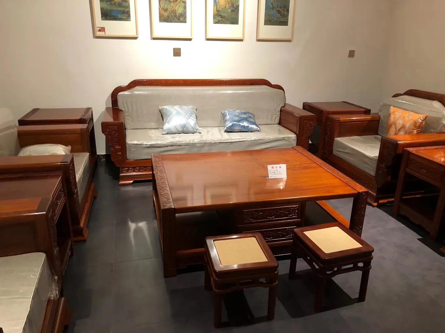 欧式红木家具实物效果图,欧式红木家具效果图大全