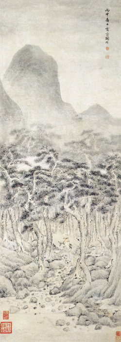 中国传世山水画上中下,明代画家文伯仁山水画40幅欣赏