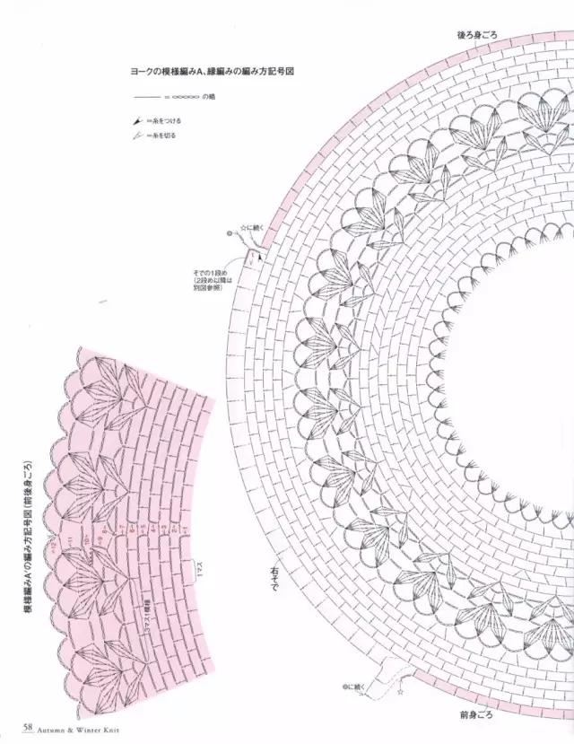 各种钩针斗篷详细图解 (从上往下织斗篷图解)