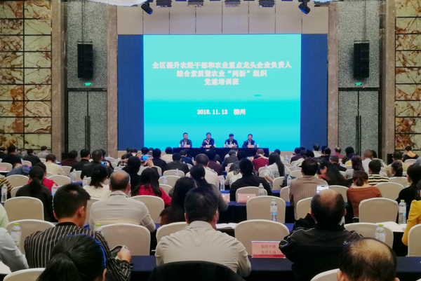 全区提升农经干部和农业重点龙头企业负责人综合素质暨农业“两新”组织*党**建培训班在柳州举办