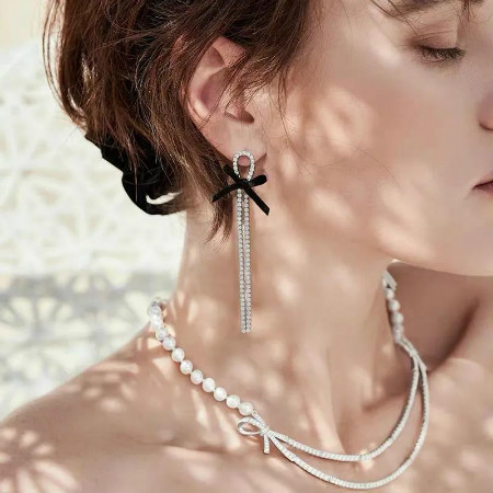 耳环款式图银,优雅耳环必备款式图片大全