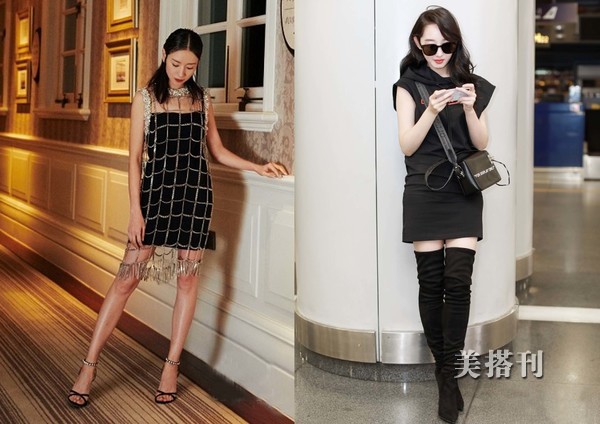 小黑裙端庄大气中长,短款小黑裙搭配经典气质