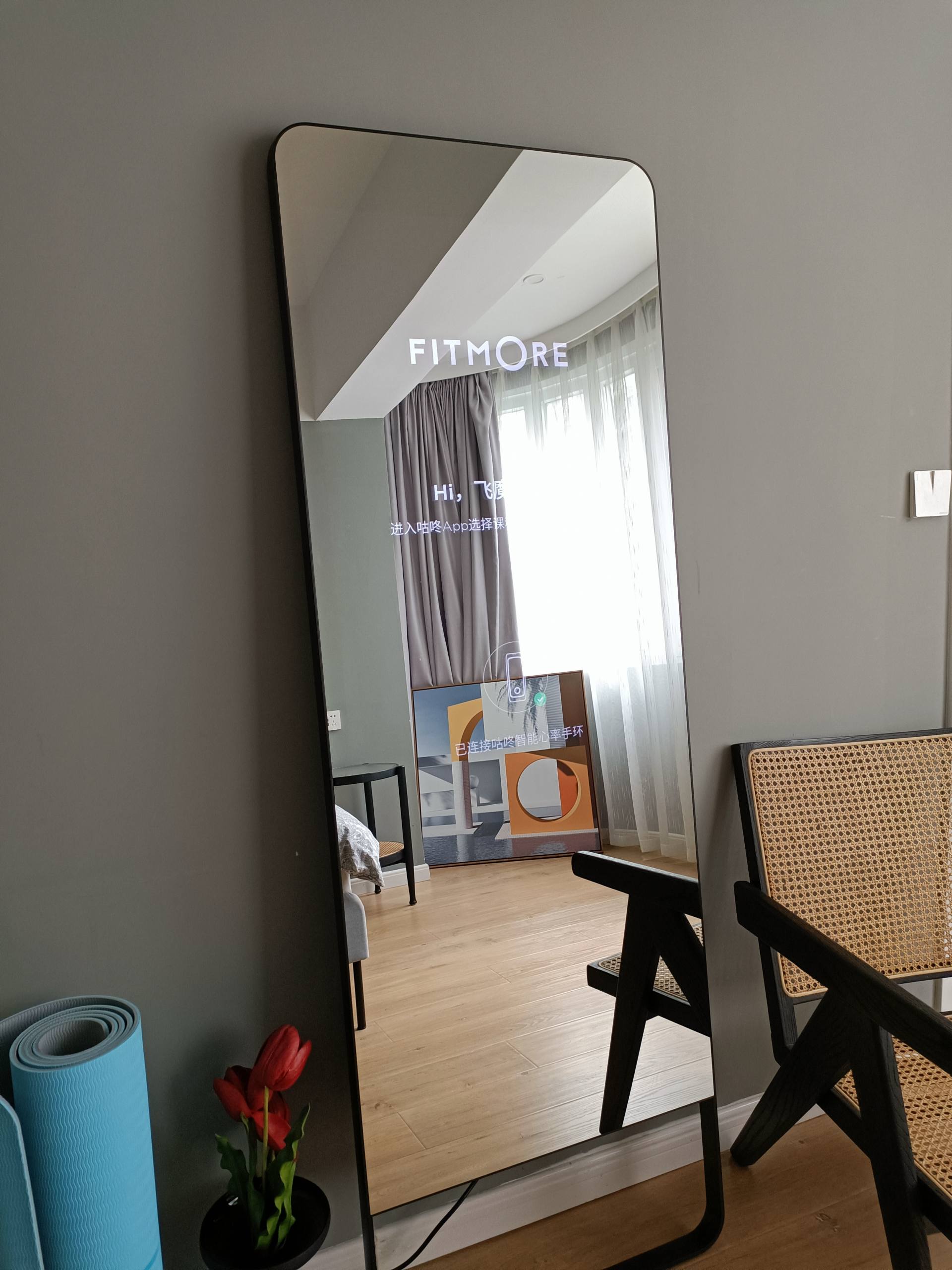 家庭智能健身黑科技fiture魔镜,fitmore智能健身镜