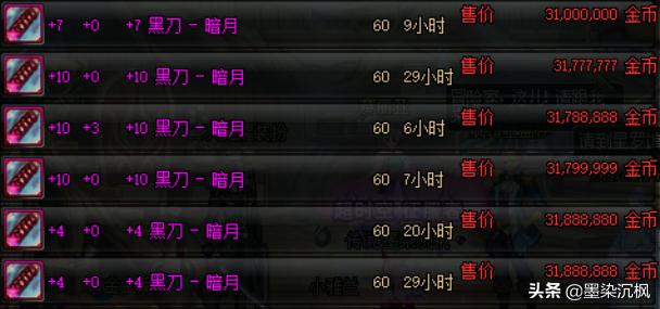 dnf拍卖行哪件粉装最便宜,dnf哪些紫装拍卖值钱