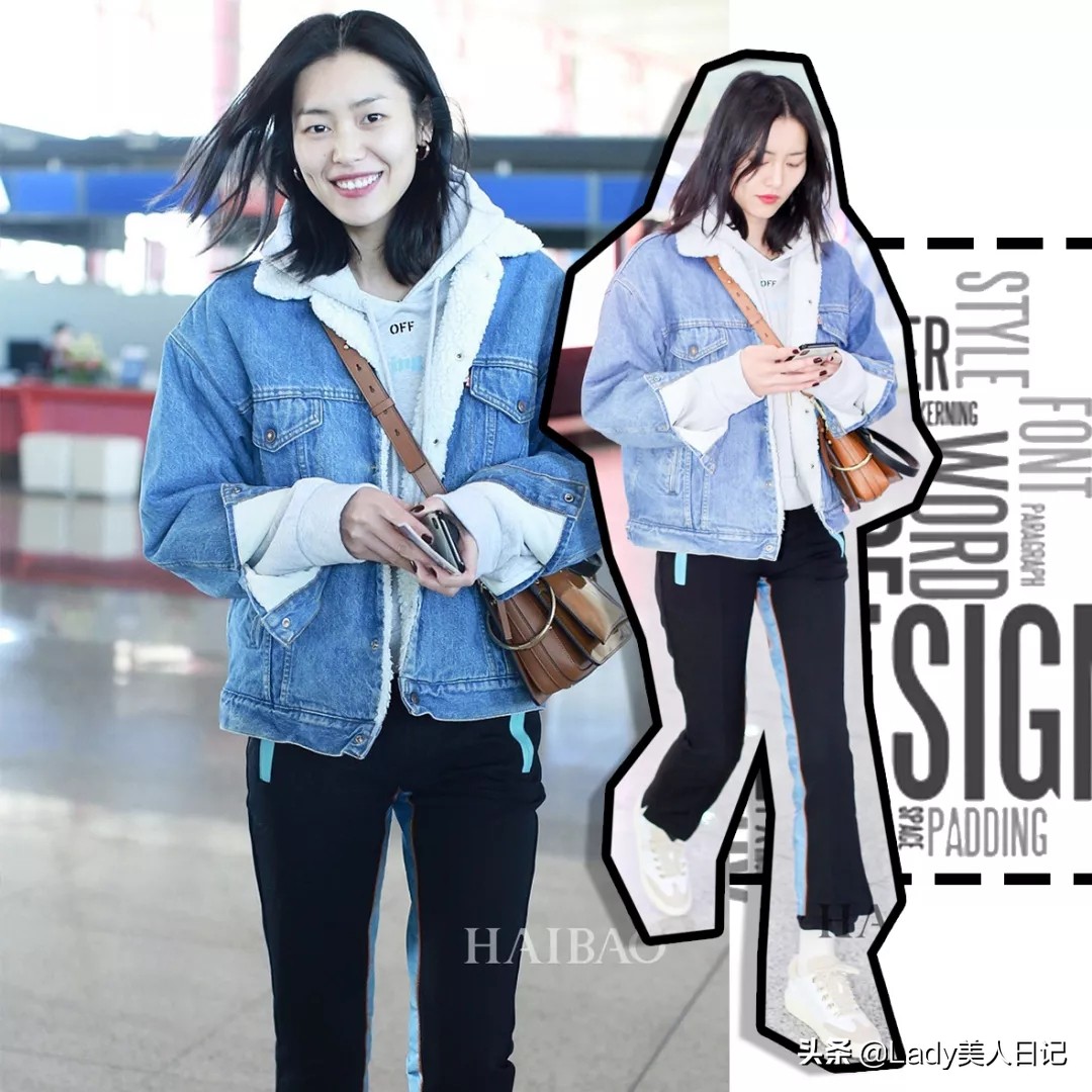 黑色落肩卫衣裤子搭配微胖女生,微胖卫衣搭打底裤穿搭