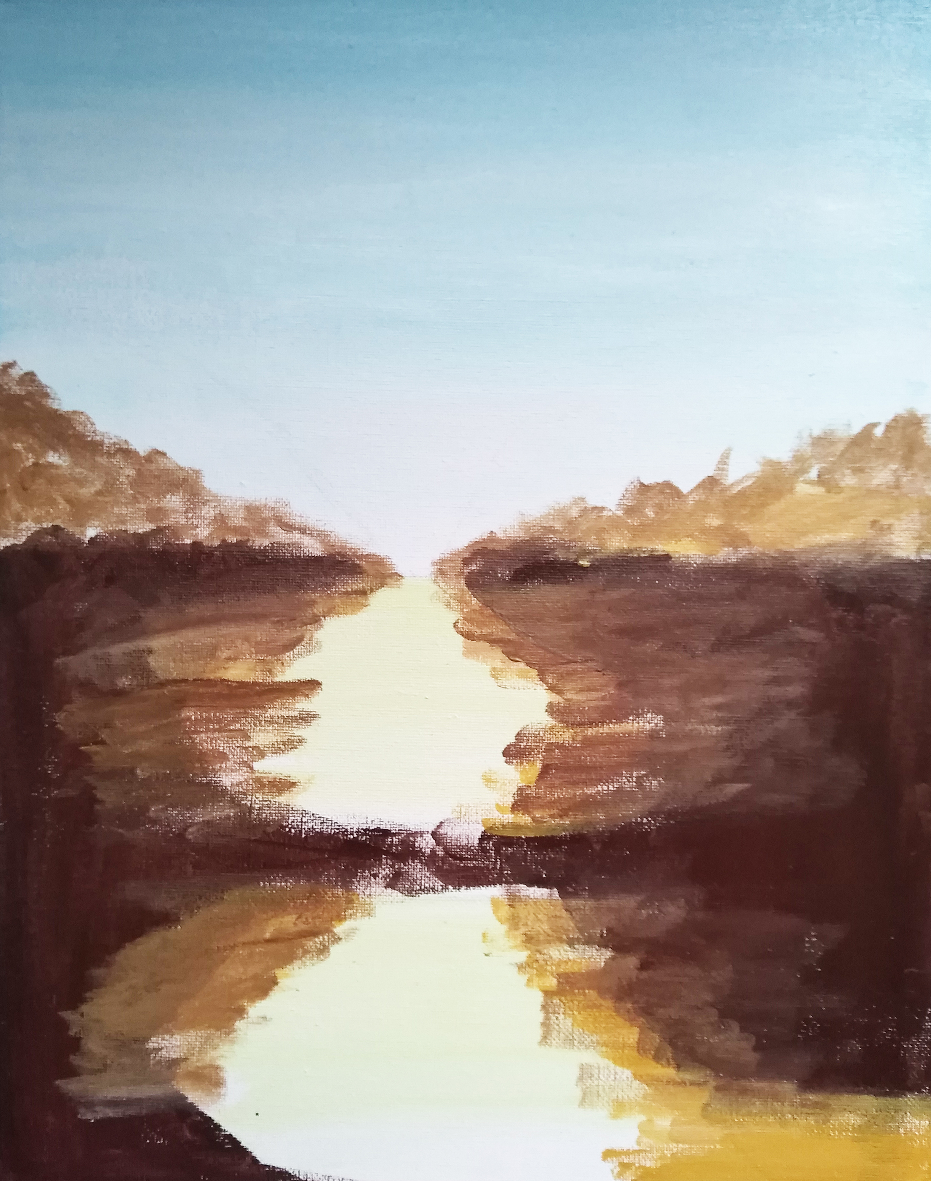 简单丙烯画高级感,丙烯水粉简单装饰画入门