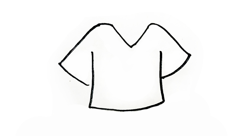 简笔画衣服教程幼儿园,衣服简单亲子简笔画