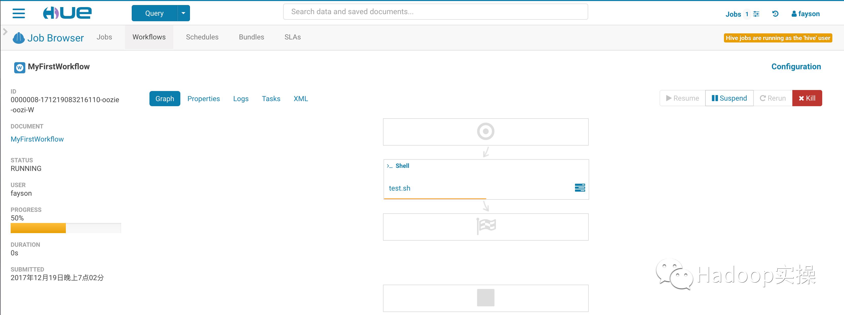 0123-Hue中使用Oozie创建Shell工作流在脚本中切换不同用户