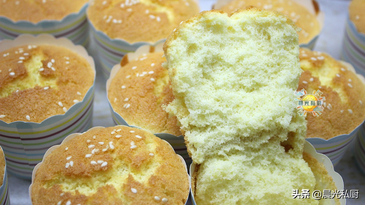 自制老式脆皮小蛋糕，不用水不用油，只用3种原料做出童年的味道