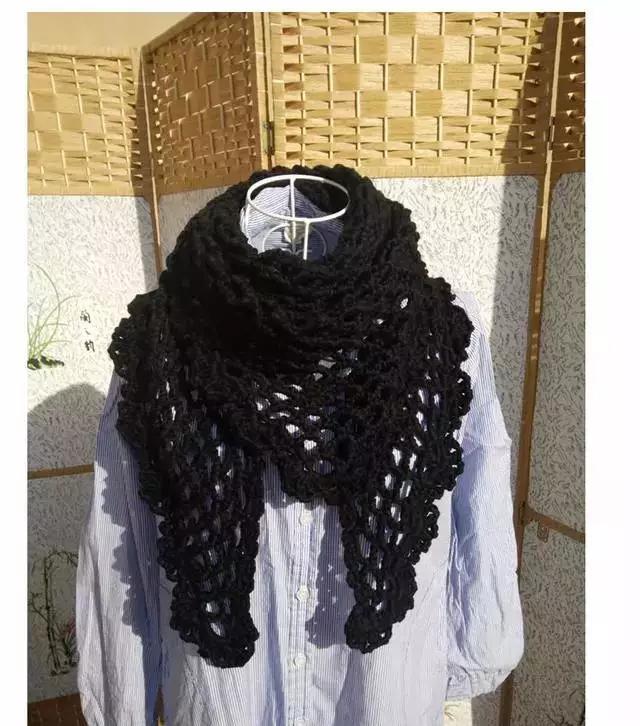 手工编织披肩围巾的最佳尺寸,大三角披肩羊毛围巾