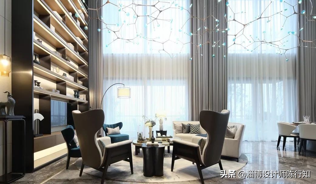 三居室新中式风格设计实景,轻奢新中式房屋设计装修风格