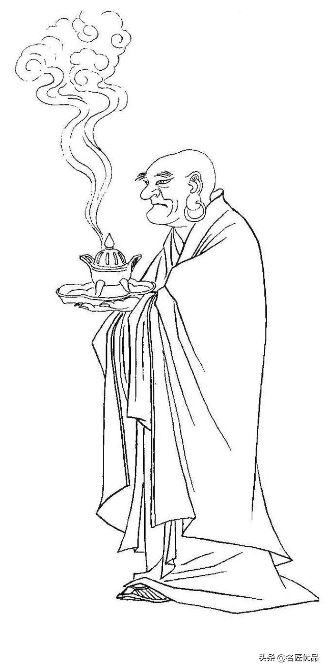 降龙罗汉白描图高清图片,降龙伏虎罗汉图白描