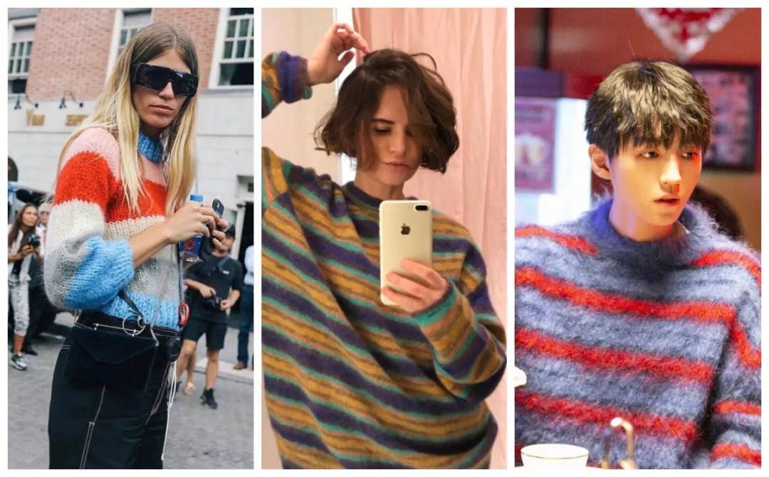 刘雯拉链毛衣哪个牌子好看,刘雯穿的熊图案毛衣