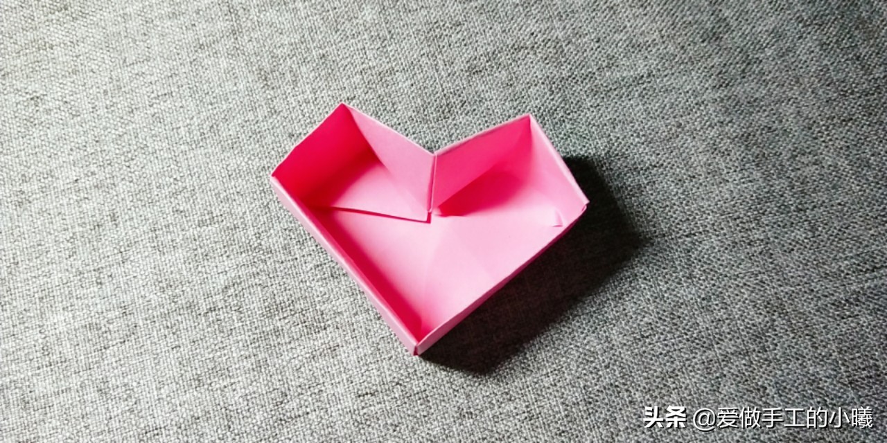 折纸王子折纸爱心盒,爱心收纳盒怎么折慢动作教程