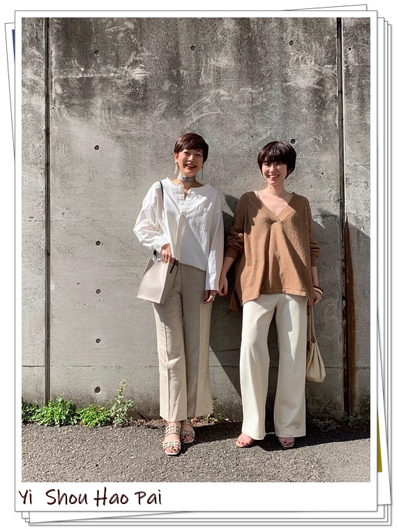 米色裤子怎么搭好看女装,慵懒风米色裤子怎么搭