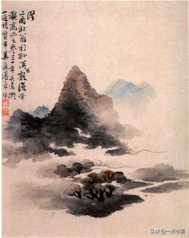 明画家蓝瑛溪山幽居图,明蓝瑛山水画全集
