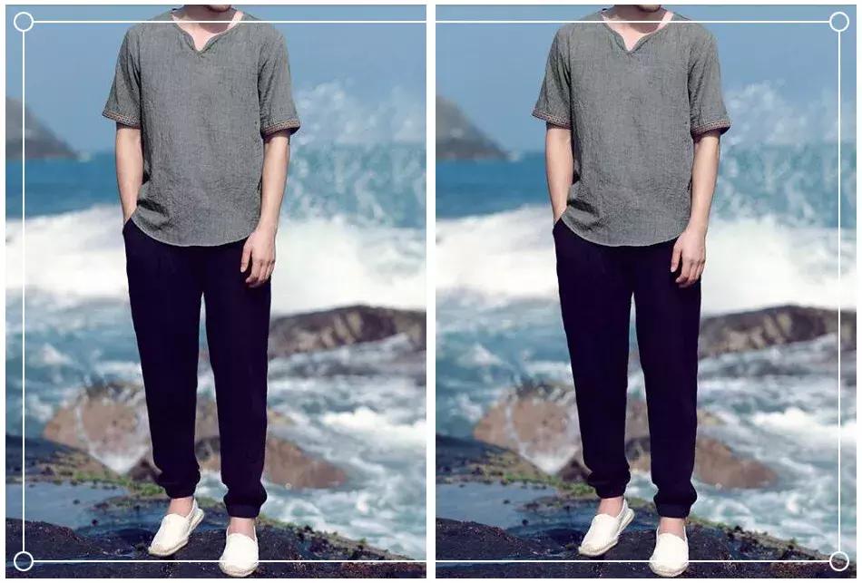 男士高级灰色短袖t恤搭配,宽松灰色t恤怎么搭配男士